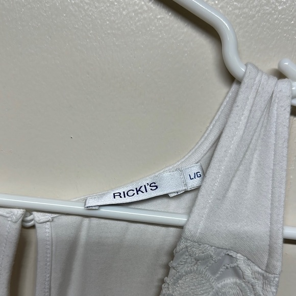 Ricki's Pink and White Lace Floral Tank Top - Picture 2 of 9